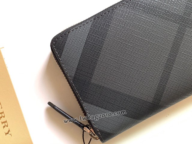 Burberry專門店新款煙熏格子男女長錢包 巴寶莉官方新配色小號拉鏈錢包 yxb1341